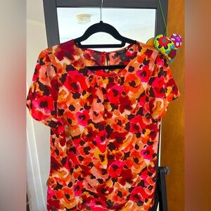 Ann Taylor Floral Silk Blouse (size medium)
